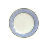 White ColorSheen Light Blue Gold Bread and Butter Plate