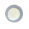 White ColorSheen Light Blue Gold Salad Plate