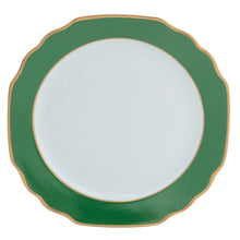  Georgian Colorsheen Emerald Green Gold Banding Ultra-White 5 Piece Place Setting