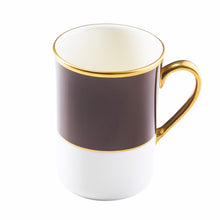  White Georgian ColorSheen Chocolate - Gold Banding - Can Mug