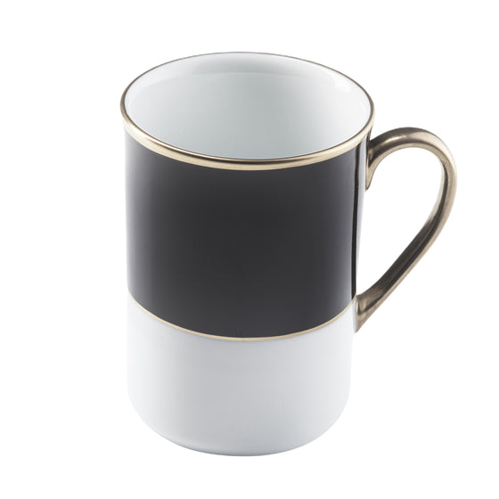Ultra-White Georgian ColorSheen Black - Platinum Banding - Can Mug