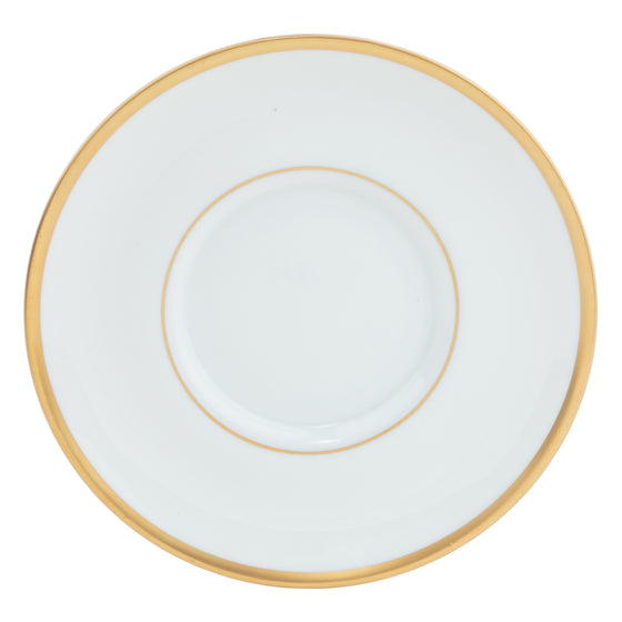 Ultra-White Signature Gold No Monogram Can Teacup Saucer
