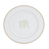 White Signature Platinum With Monogram Accent Salad Plate