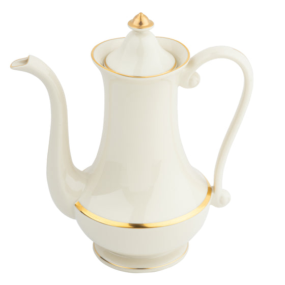 White Signature Gold No Monogram Barbara Beverage Server & Cover