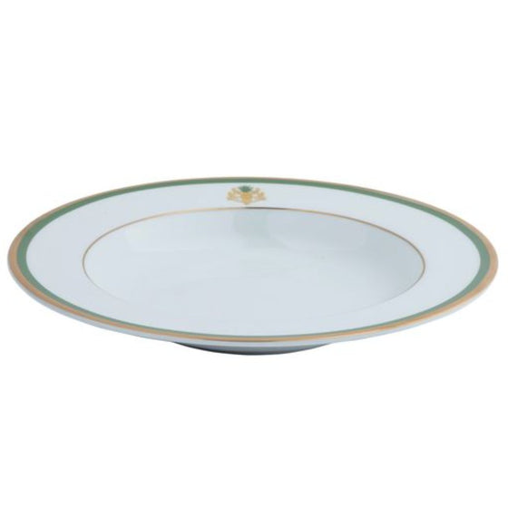 Charlotte Moss Ultra-White Pineapple Motif - Soup Plate - Pickard China - UCMWPIM-024-SP