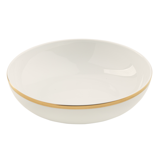 White Signature Gold No Monogram Cereal Bowl
