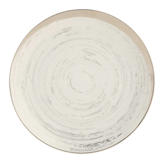White Crescent Wind Salad Plate