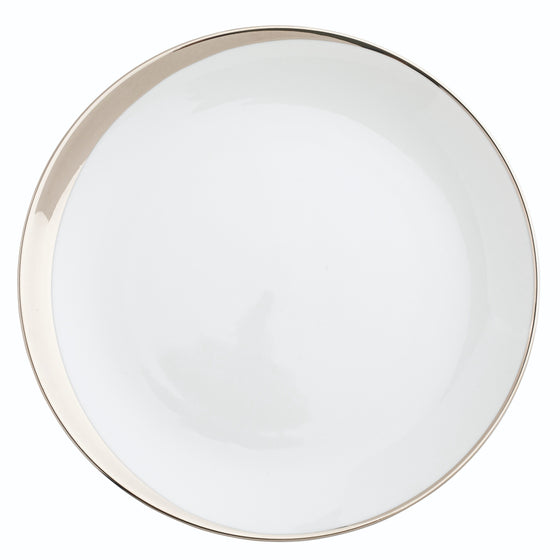 White Crescent Dinner Plate