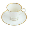 White Signature Gold No Monogram Coupe Teacup Saucer