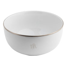  White Signature Platinum With Monogram Round Vegetable Bowl