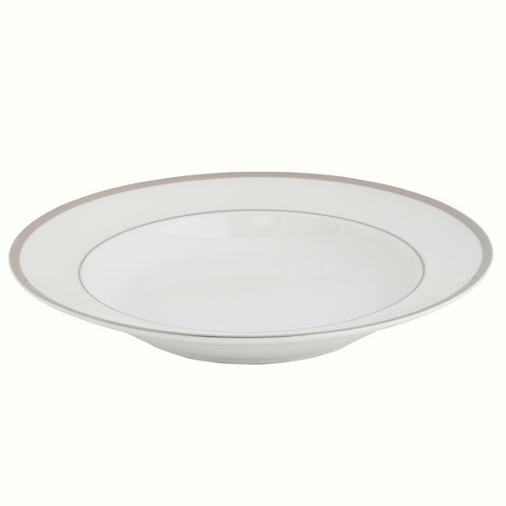 White Signature Platinum No Monogram Soup Plate