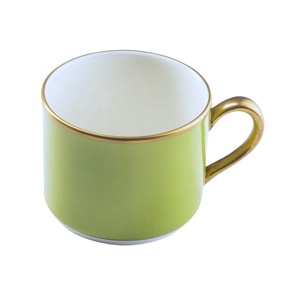 Ultra-White Georgian ColorSheen Apple Green - Gold Banding - Teacup - Pickard China - UGCSAGG-012-CN