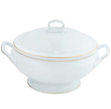  Ultra-White Signature Gold With Monogram Covered Vegetable Bowl - Pickard China - USIGOWM-575-AT
