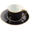 White ColorSheen Black Gold Tea Saucer