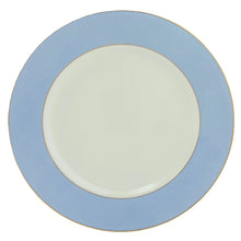  White ColorSheen Light Blue Gold Charger Plate