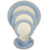 White ColorSheen Light Blue Gold Bread and Butter Plate