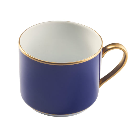 White Georgian ColorSheen Navy-Blue - Gold Banding - Teacup
