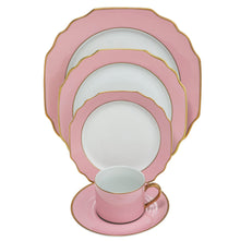  Georgian Colorsheen Pink Gold Banding Ultra-White 5 piece Place Setting - Pickard China - UGCSPIG-502-GA