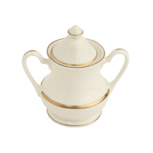  Ivory Signature Gold No Monogram Barbara Sugar Dish and Cover - Pickard China - SIGONM-541-BA