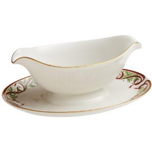 Ivory Winter Festival Gravy Boat - Pickard China - WINFEG-045-DX