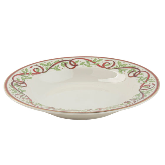 Ivory Winter Festival Soup Plate - Pickard China - WINFEG-024-SP