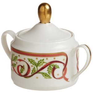 Ivory Winter Festival Sugar Dish and Cover - Pickard China - WINFEG-541-CN