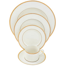  Signature Gold No Monogram White 5 Piece Place Setting - Pickard China - WSIGONM-502-DX