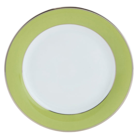 Ultra-White ColorSheen Apple Green Platinum Salad Plate - Pickard China - UCHSAGP-005-TR