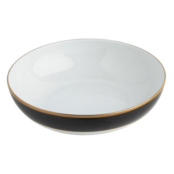 Ultra-White ColorSheen Black Gold Cereal Bowl - Pickard China - UCSHBKG-024-SY