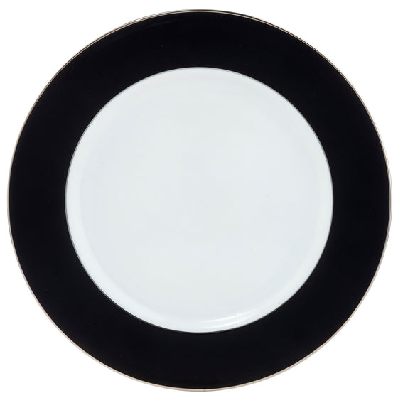 Ultra-White ColorSheen Black Platinum Dinner Plate - Pickard China - UCSHBKP-001-TR