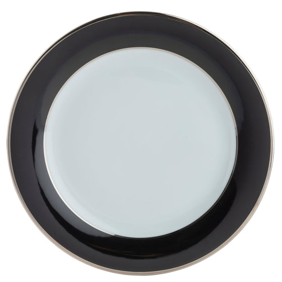Ultra-White ColorSheen Black Platinum Salad Plate - Pickard China - UCSHBKP-005-TR