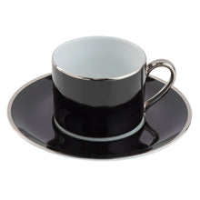  Ultra-White ColorSheen Black Platinum Tea Saucer - Pickard China - UCSHBKP-019-CN