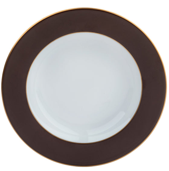 Ultra-White ColorSheen Chocolate Gold Bread and Butter Plate - Pickard China - UCSHCHG-009-TR