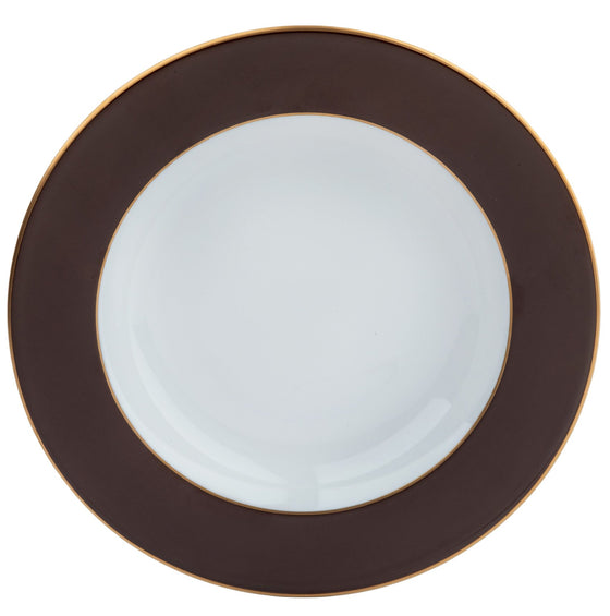 Ultra-White ColorSheen Chocolate Gold Dinner Plate - Pickard China - UCSHCHG-001-TR