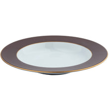 Ultra-White ColorSheen Chocolate Gold Soup Plate - Pickard China - UCSHCHG-024-SP