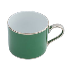  Ultra-White ColorSheen Emerald Green Platinum Teacup - Pickard China - UCSHEGP-012-CN