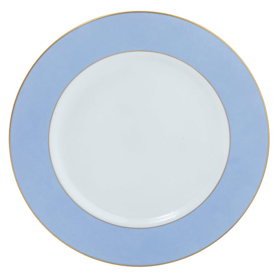 Ultra-White ColorSheen Light Blue Gold Charger Plate - Pickard China - UCSHLBG-059-DX