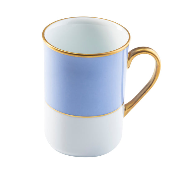 Ultra-White ColorSheen Light Blue Gold Mug - Pickard China - UCSHLBG-017-CN