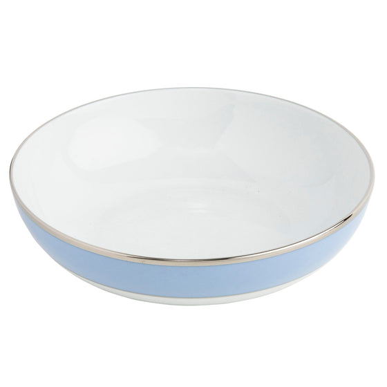 Ultra-White ColorSheen Light Blue Platinum Cereal Bowl - Pickard China - UCSHLBP-024-SY