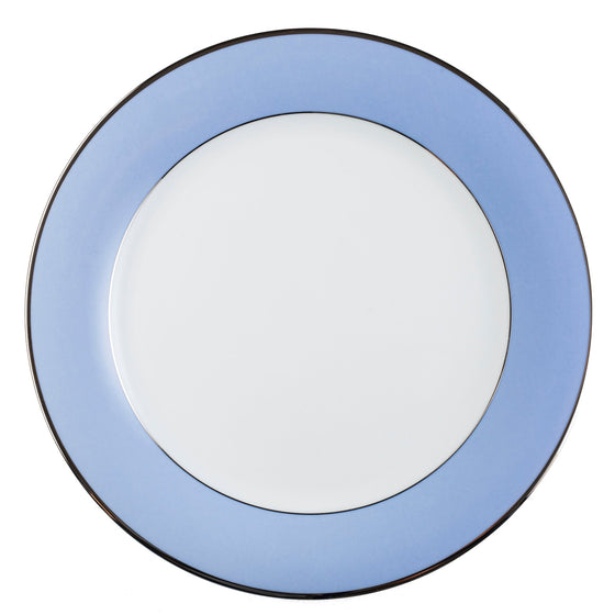 Ultra-White ColorSheen Light Blue Platinum Charger Plate - Pickard China - UCSHLBP-059-DX