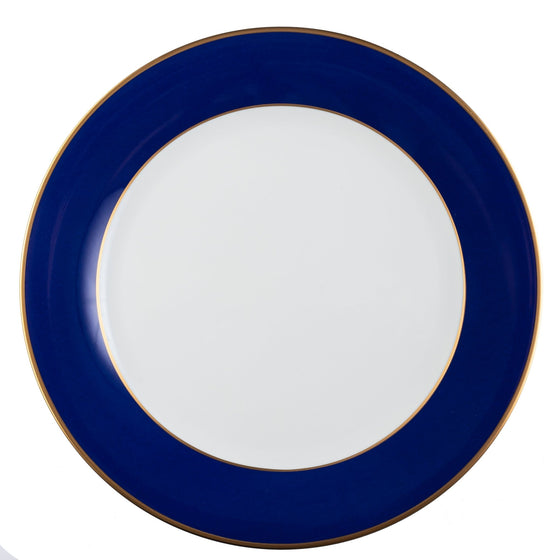 Ultra-White ColorSheen Navy-Blue Gold Dinner Plate - Pickard China - UCSHNBG-001-TR