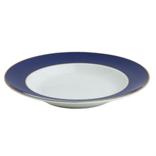  Ultra-White ColorSheen Navy-Blue Gold Soup Plate - Pickard China - UCSHNBG-024-SP