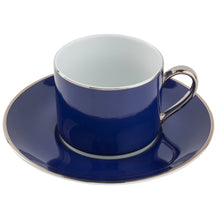  Ultra-White ColorSheen Navy-Blue Platinum Teacup Saucer - Pickard China - UCSHNBP-019-CN