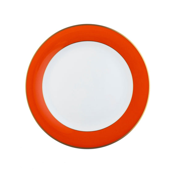 Ultra-White ColorSheen Orange Gold Salad Plate - Pickard China - UCSHORG-005-TR