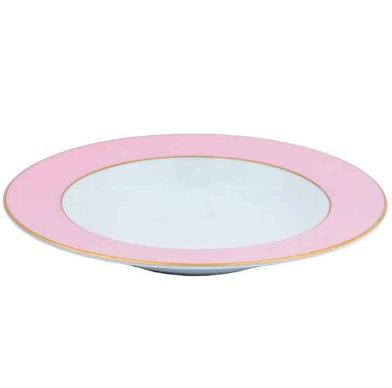 Ultra-White ColorSheen Pink Gold Soup Plate - Pickard China - UCSHPIG-024-SP