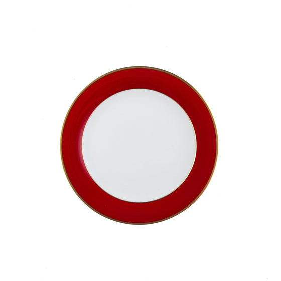Ultra-White ColorSheen Red Gold Butter Plate - Pickard China - UCSHREG-009-TR
