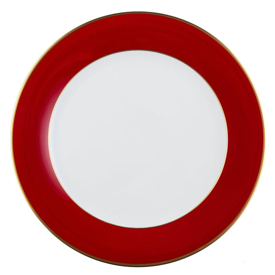 Ultra-White ColorSheen Red Gold Dinner Plate - Pickard China - UCSHREG-001-TR