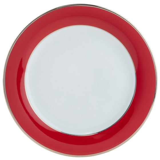 Ultra-White ColorSheen Red Platinum Salad Plate - Pickard China - UCSHREP-005-TR
