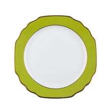  Ultra-White Georgian ColorSheen Apple Green - Gold Banding - Dinner Plate - Pickard China - UGCSAGG-001-GA