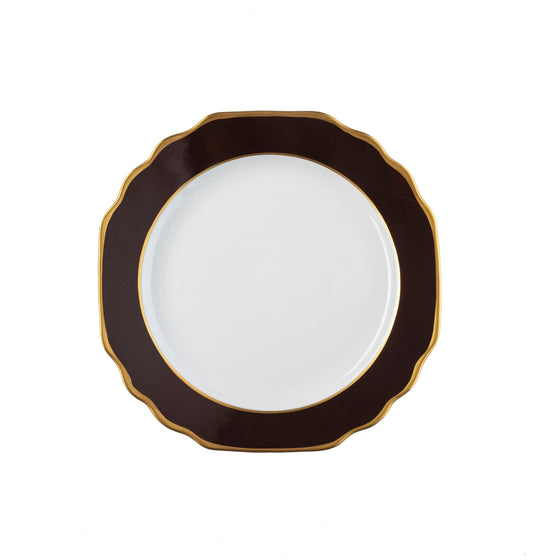 Ultra-White Georgian ColorSheen Chocolate - Gold Banding - Bread and Bread and Butter Plate - Pickard China - UGCSCHG-009-GA